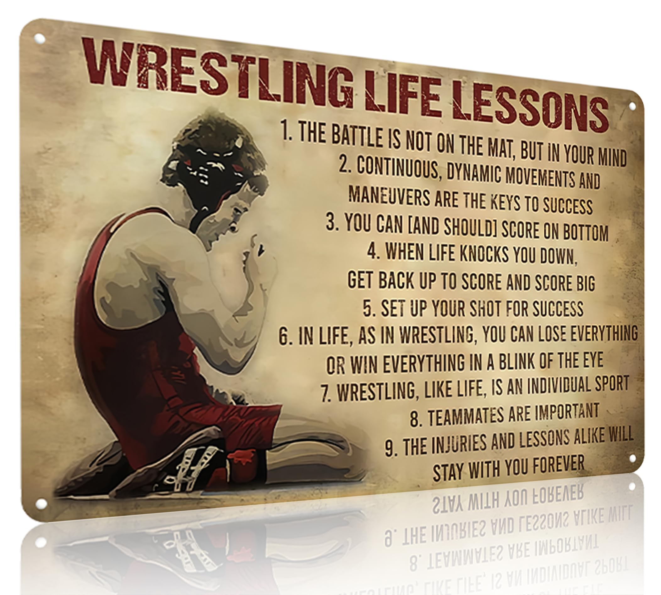Home Gym Quotes - Motivational Wrestling Quote Sign - Wrestling
