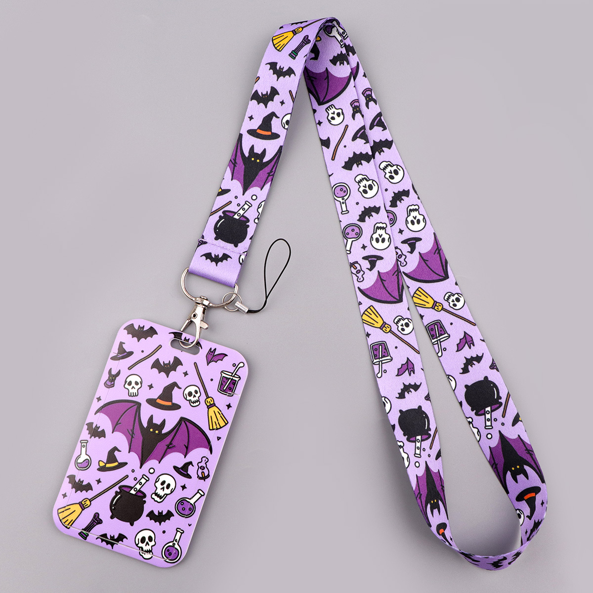 Home Gym Aesthetic - Bat Credential Holder Punk Lanyards for