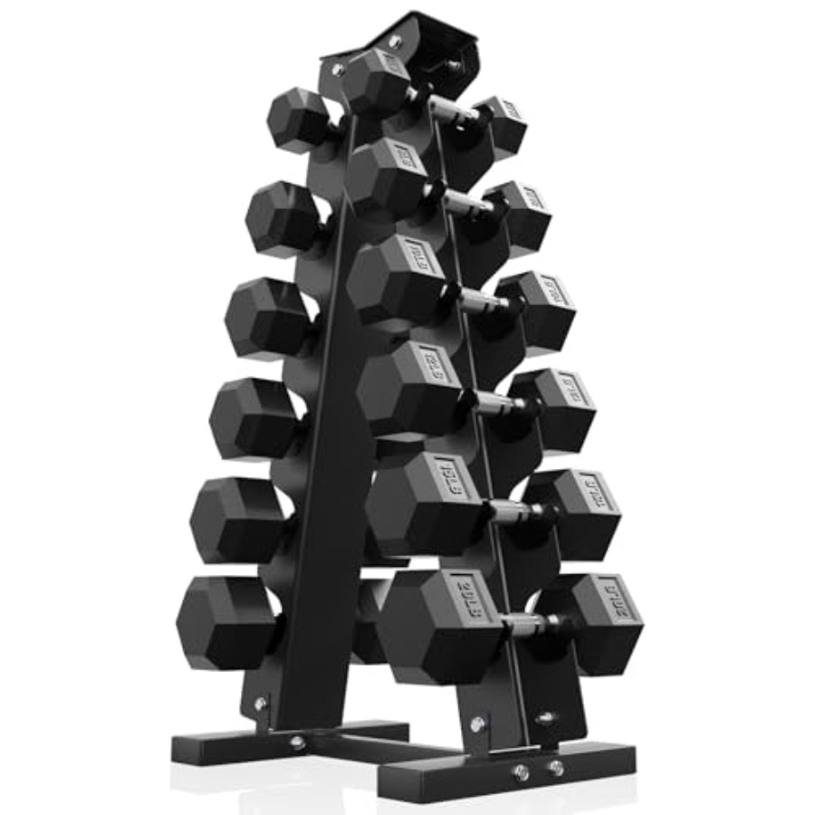 Hex Dumbbell Set - Rubber Encased Hex Dumbbell Set 140