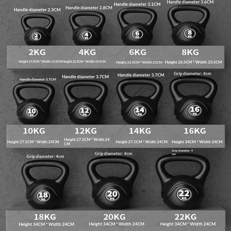 Home Gym Necessities - 2026 Fitness Adjustable 8kg Kettlebell Ergonomic