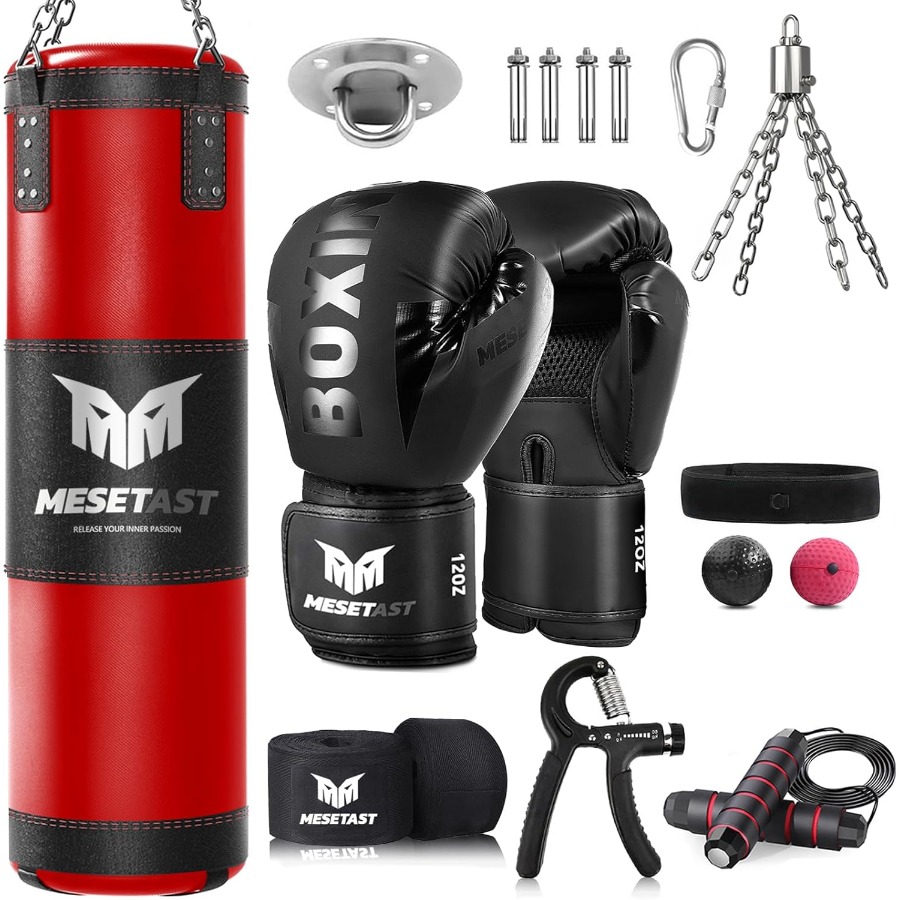 Home Gym Mma - 4ft Heavy Punching Bag Set for