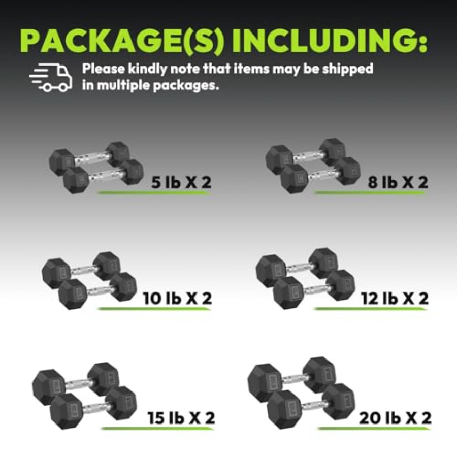 Hex Dumbbell 45-480 lb Set Rub - Hex Dumbbell Set recension och pris