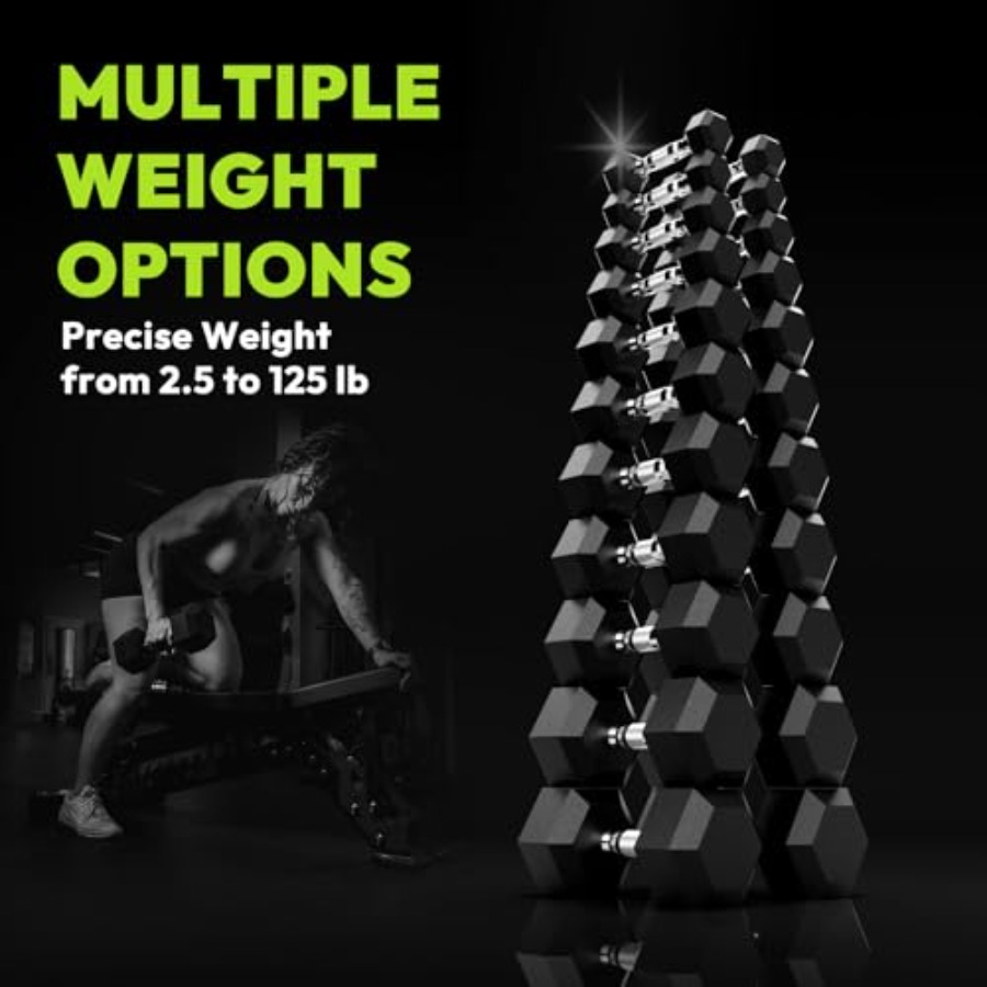 Hex Dumbbell 45-480 lb Set Rub - Hex Dumbbell Set recension och pris