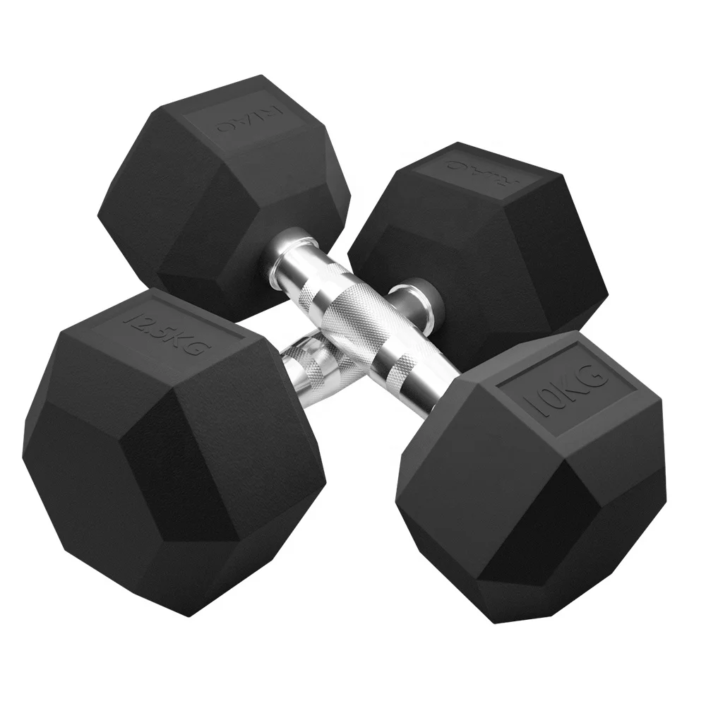 New Product Wholesale Rubber C - Hex Dumbbell Set recension och pris