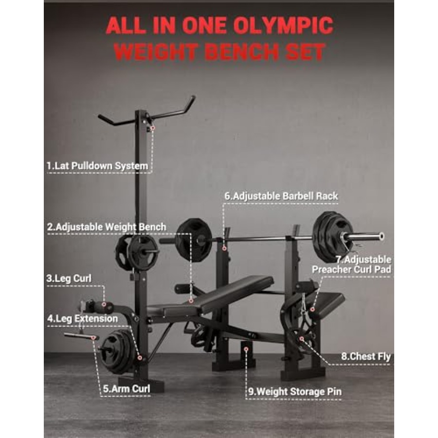 Home Gym 8-in-1 Foldable Weigh - Home Gym Lat Pulldown recension och pris