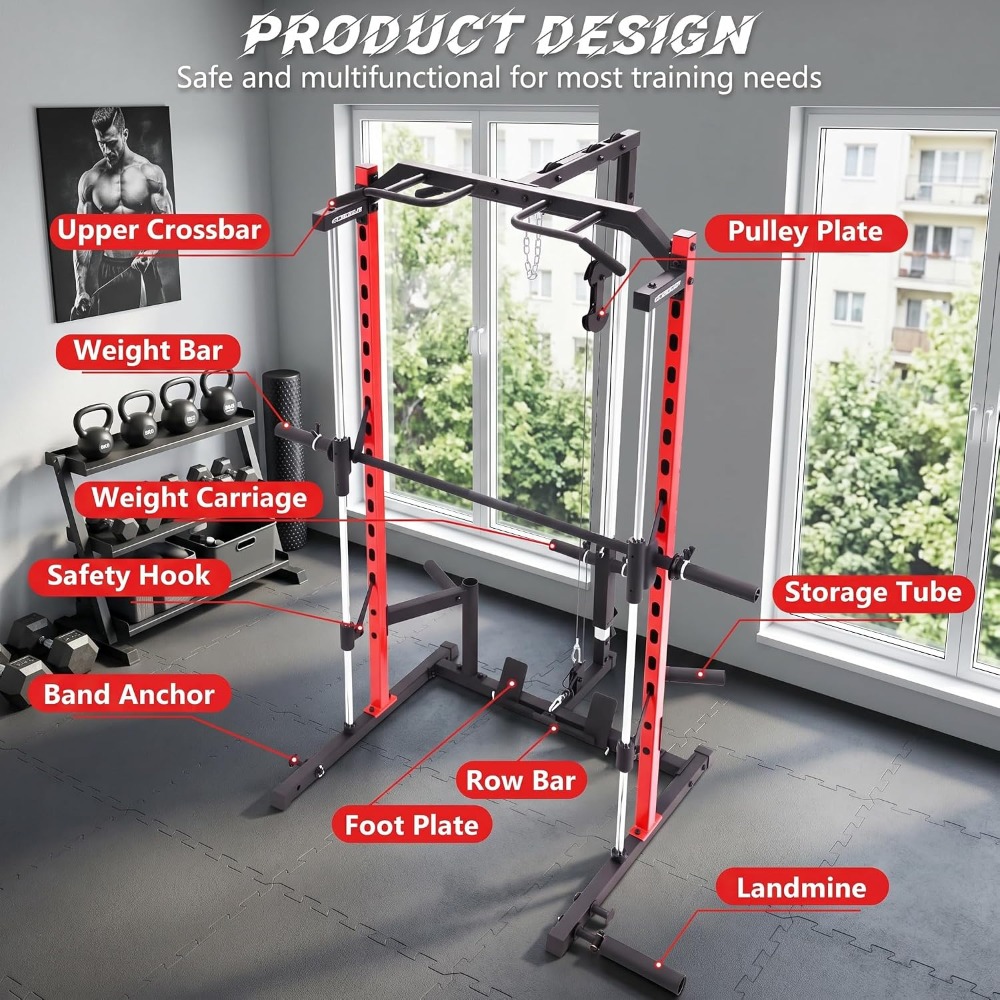 All-in-One Smith Machine Power - Home Gym Lat Pulldown recension och pris