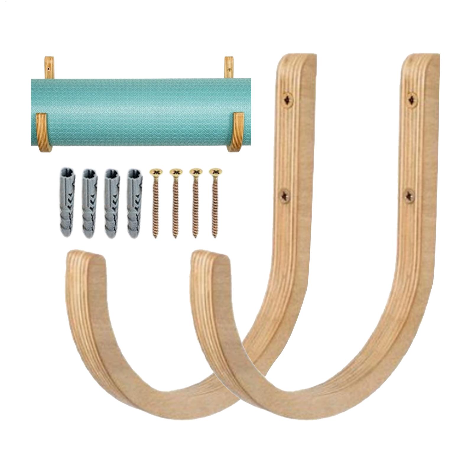 Wooden Yoga Mat Holder Wall Mo - Home Gym Yoga Storage recension och pris