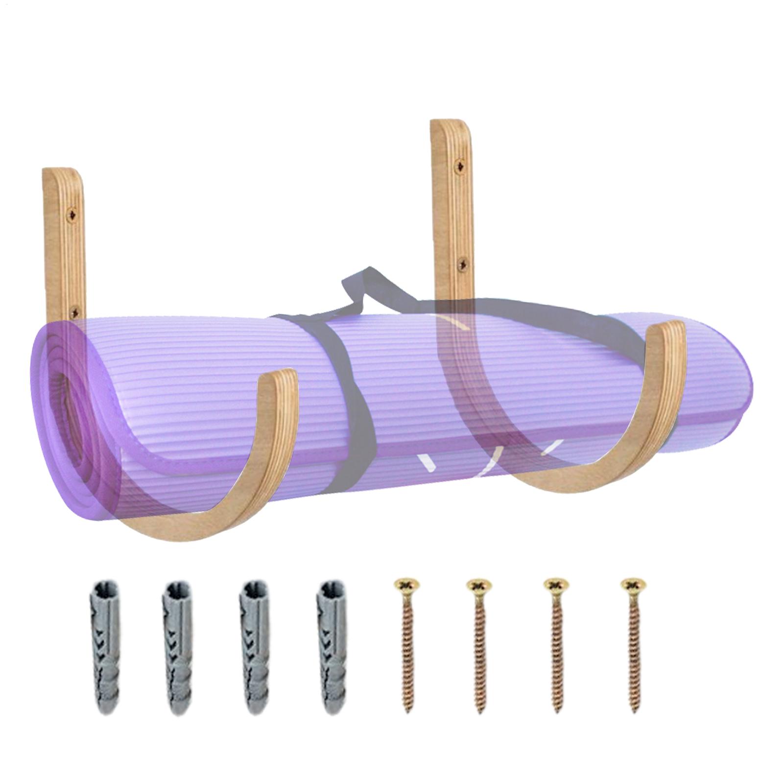 Wooden Yoga Mat Holder Wall Mo - Home Gym Yoga Storage recension och pris
