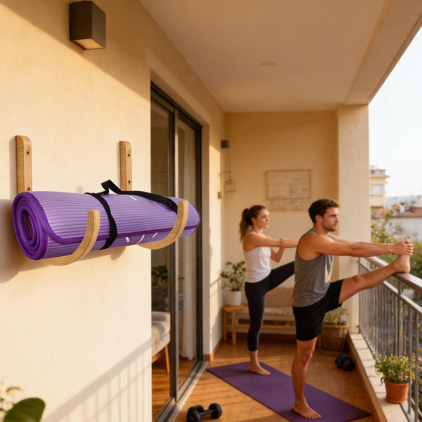 Yoga Mat Organizer 2 Pieces Wo - Home Gym Yoga Storage recension och pris