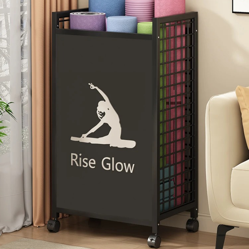 Mobile Fitness Cart with Wheel - Home Gym Yoga Storage recension och pris