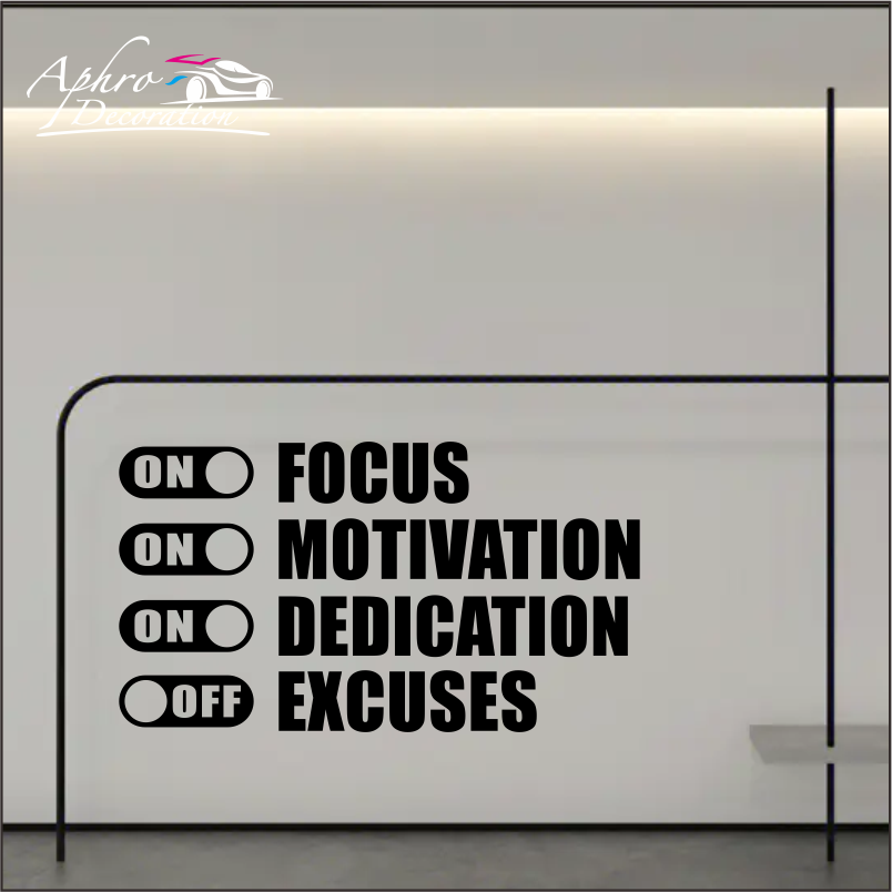Focus On Motivation On Excuses - Home Gym Quotes recension och pris