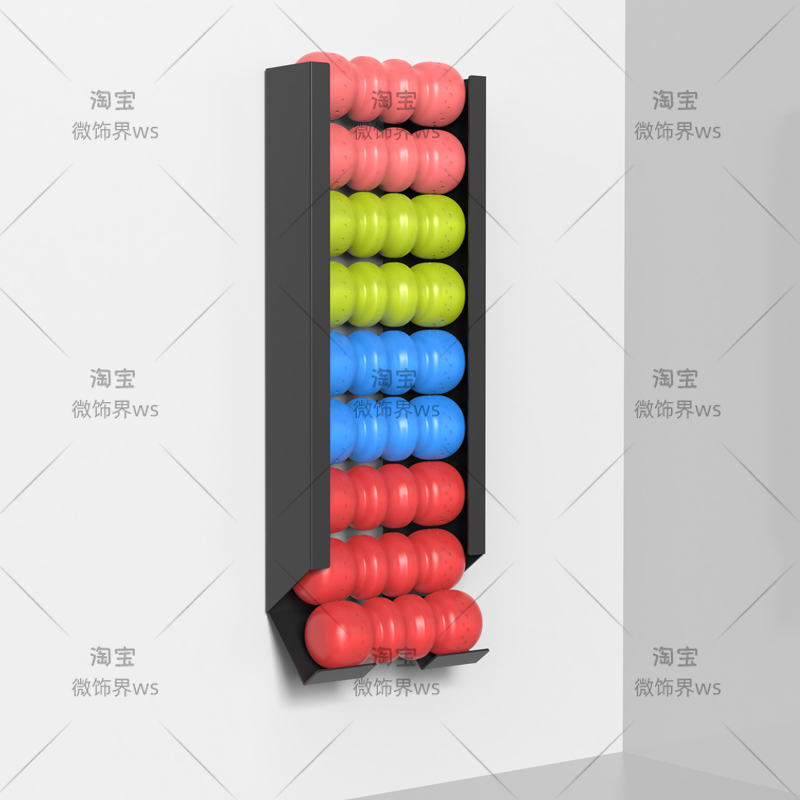 ‌Wall Mounted Sports Ball Rack - Home Gym Yoga Storage recension och pris