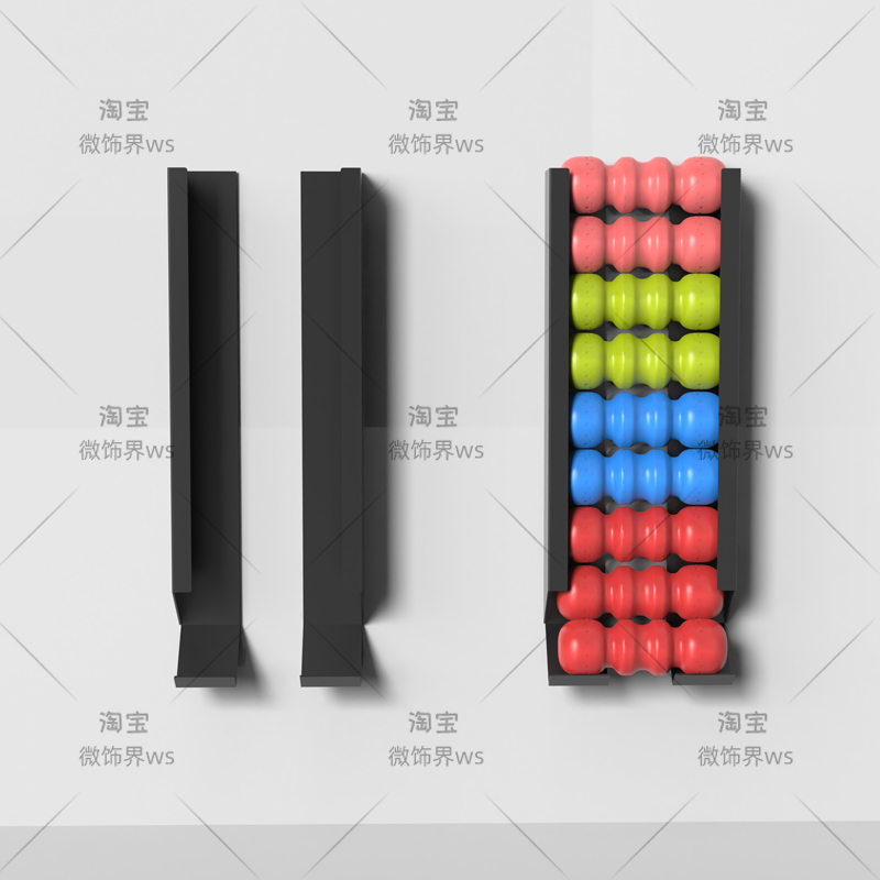 ‌Wall Mounted Sports Ball Rack - Home Gym Yoga Storage recension och pris
