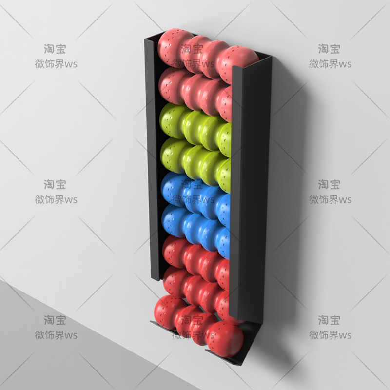 ‌Wall Mounted Sports Ball Rack - Home Gym Yoga Storage recension och pris
