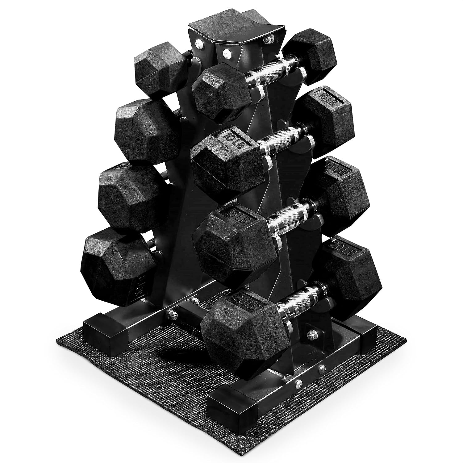 Rubber Coated Hex Dumbbell Wei - Hex Dumbbell Set recension och pris