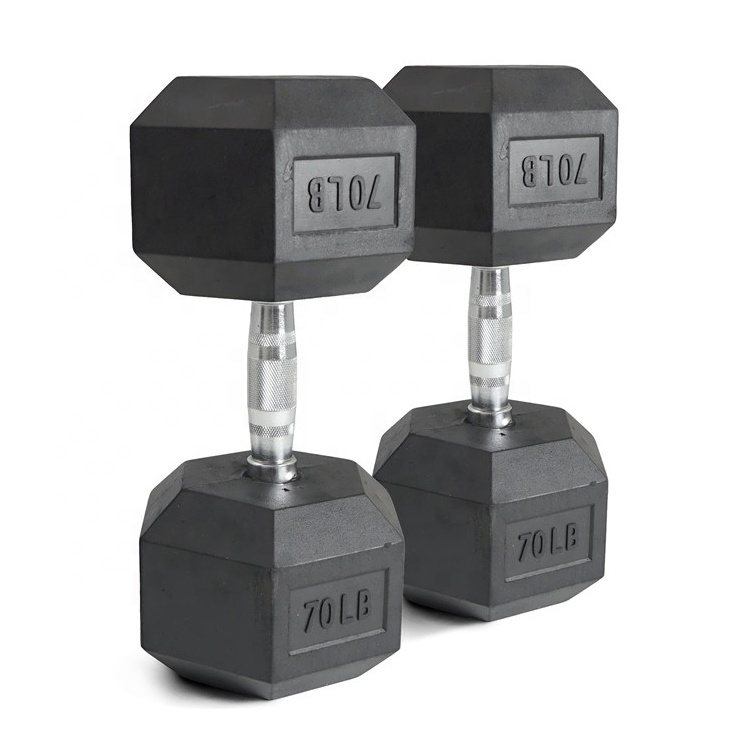 70lb Rubber Hex Dumbbell Set C - Hex Dumbbell Set recension och pris