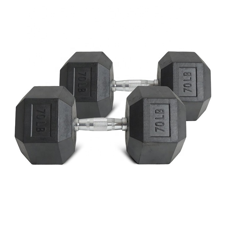 70lb Rubber Hex Dumbbell Set C - Hex Dumbbell Set recension och pris