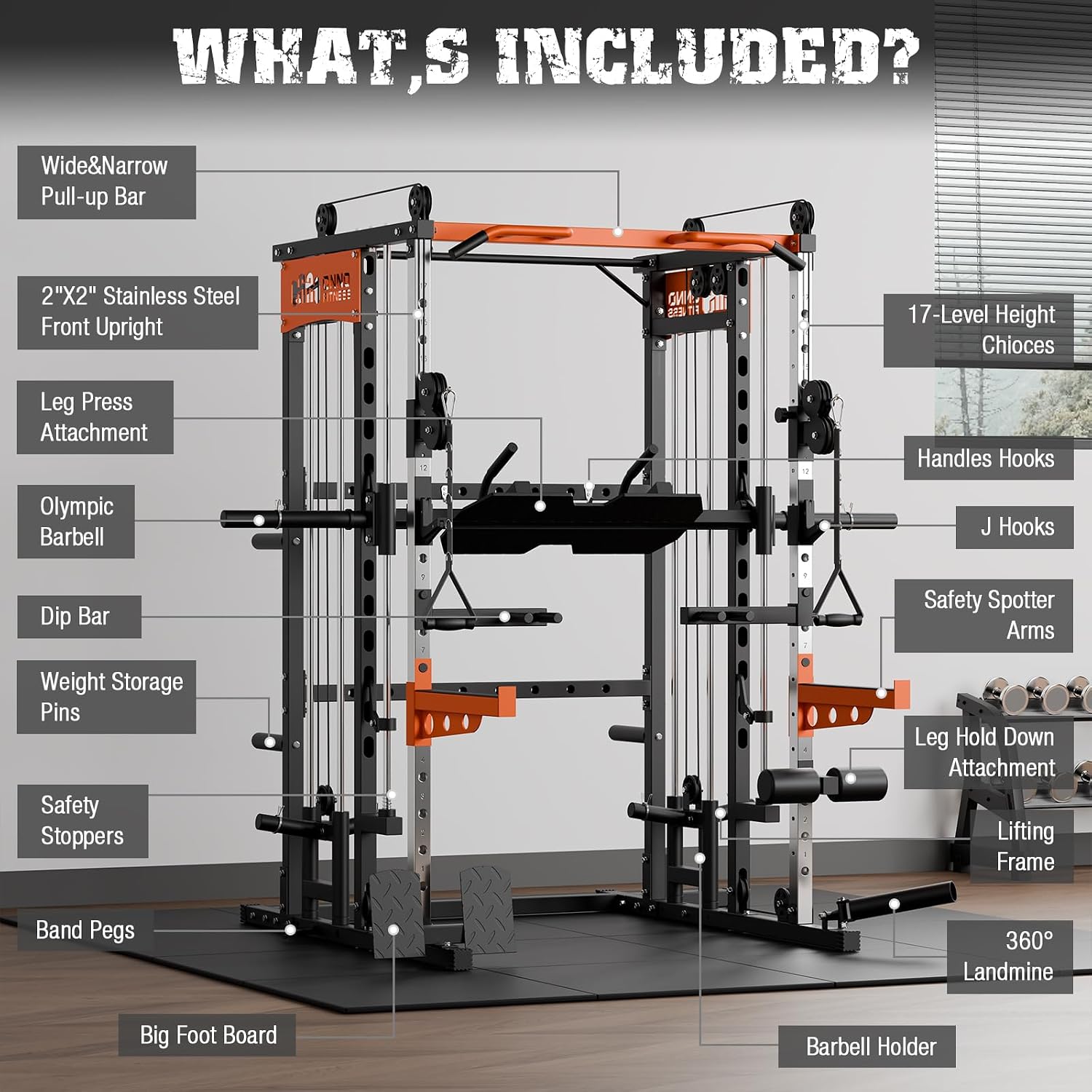 Smith Machine with Leg Press A - Leg Press Machine recension och pris