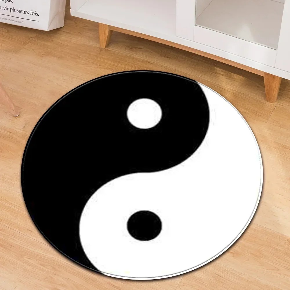 Yin Yang Taiji Round Rug Flowe - Home Gym Aesthetic recension och pris