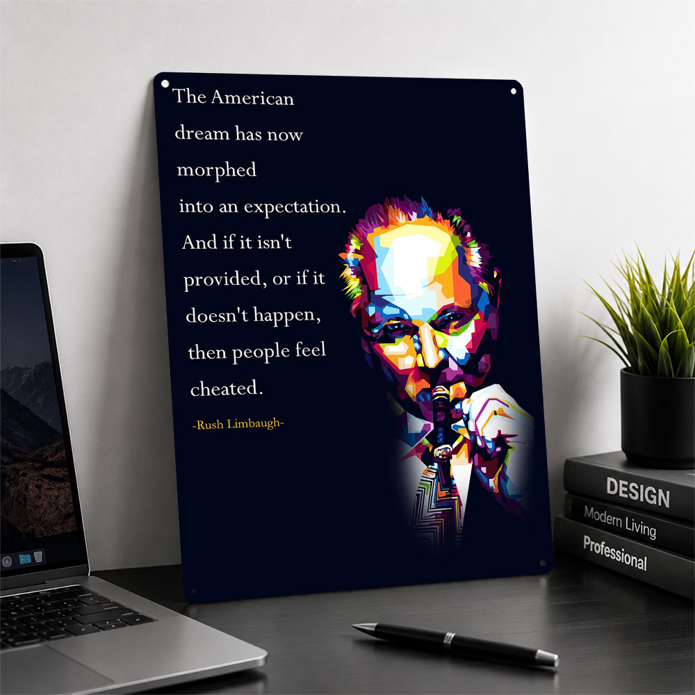 Rush Limbaugh Quotes Metal Pos - Home Gym Quotes recension och pris