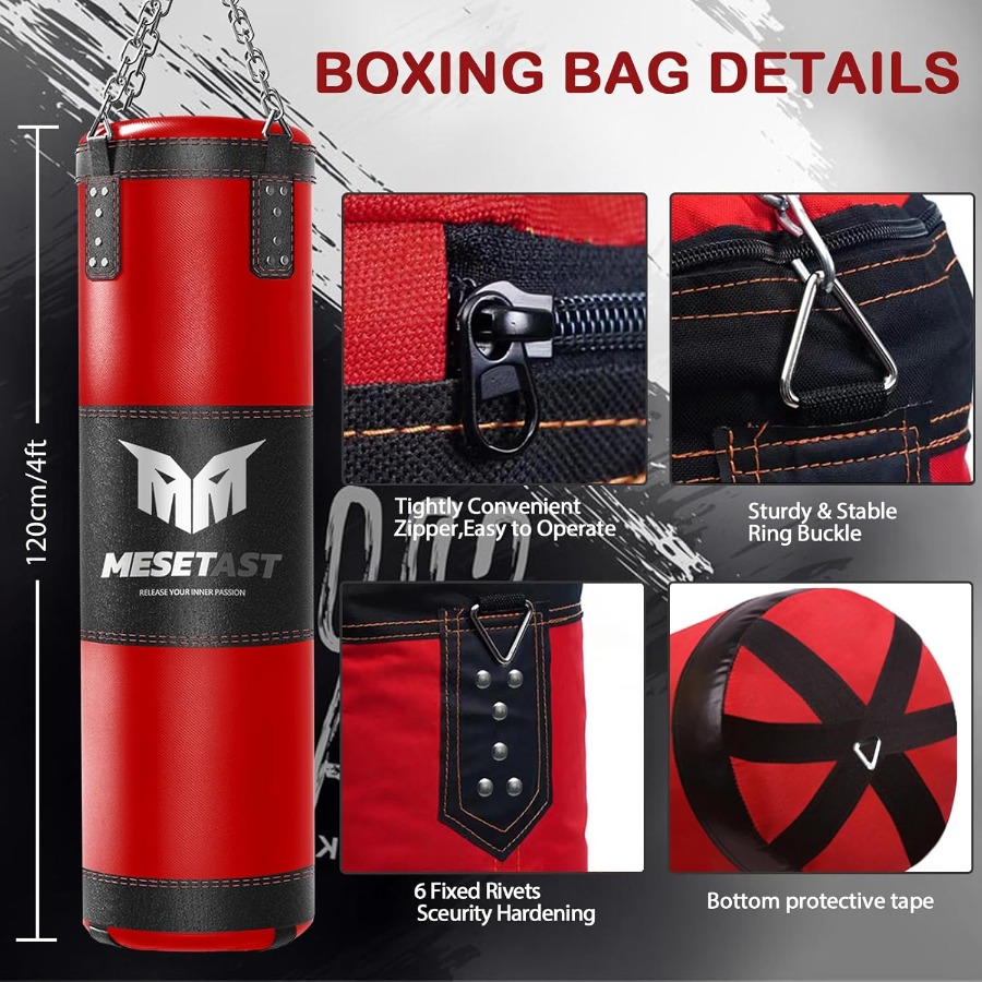 4ft Heavy Punching Bag Set for - Home Gym Mma recension och pris