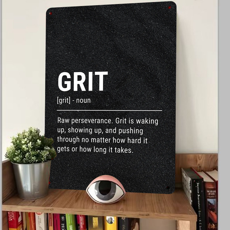 Grit Definition Metal Wall Art - Home Gym Quotes recension och pris