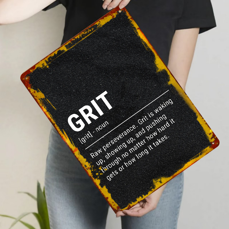 Grit Definition Metal Wall Art - Home Gym Quotes recension och pris