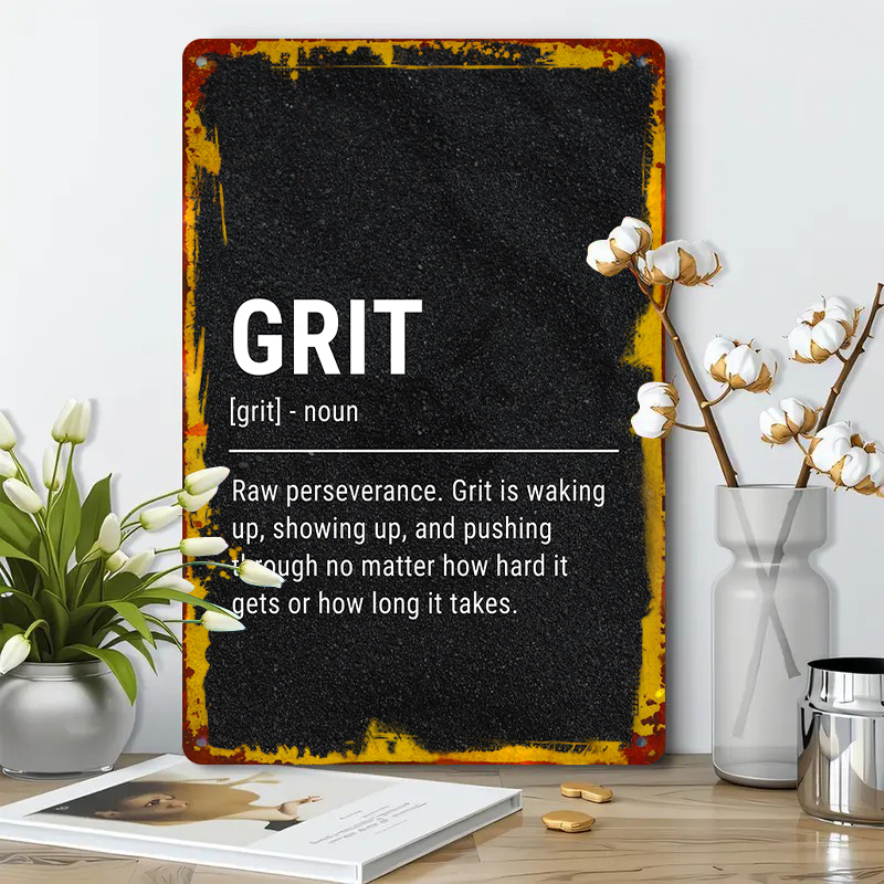 Grit Definition Metal Wall Art - Home Gym Quotes recension och pris
