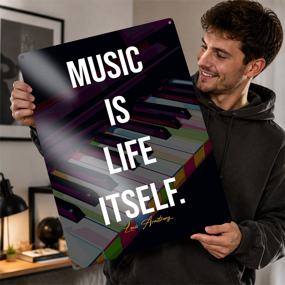 Piano Quotes Metal Poster Quot - Home Gym Quotes recension och pris