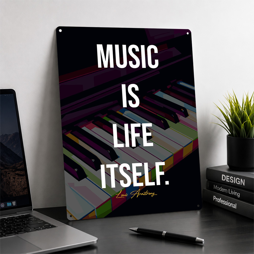 Piano Quotes Metal Poster Quot - Home Gym Quotes recension och pris