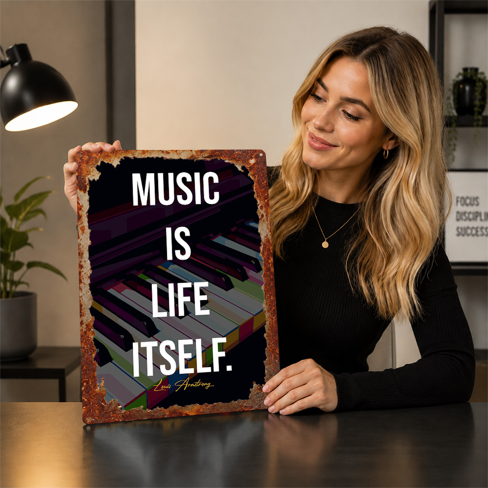 Piano Quotes Metal Poster Quot - Home Gym Quotes recension och pris