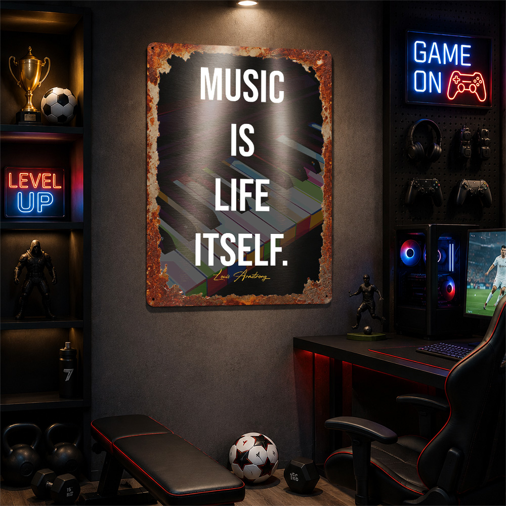 Piano Quotes Metal Poster Quot - Home Gym Quotes recension och pris