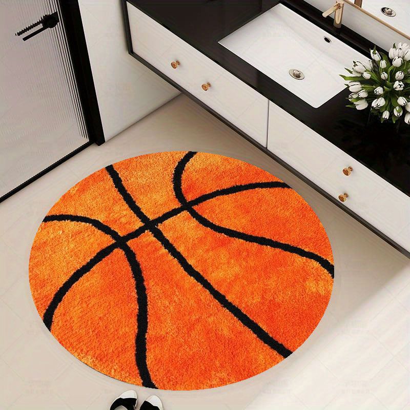 Basketball Pattern Round Rug F - Home Gym Aesthetic recension och pris