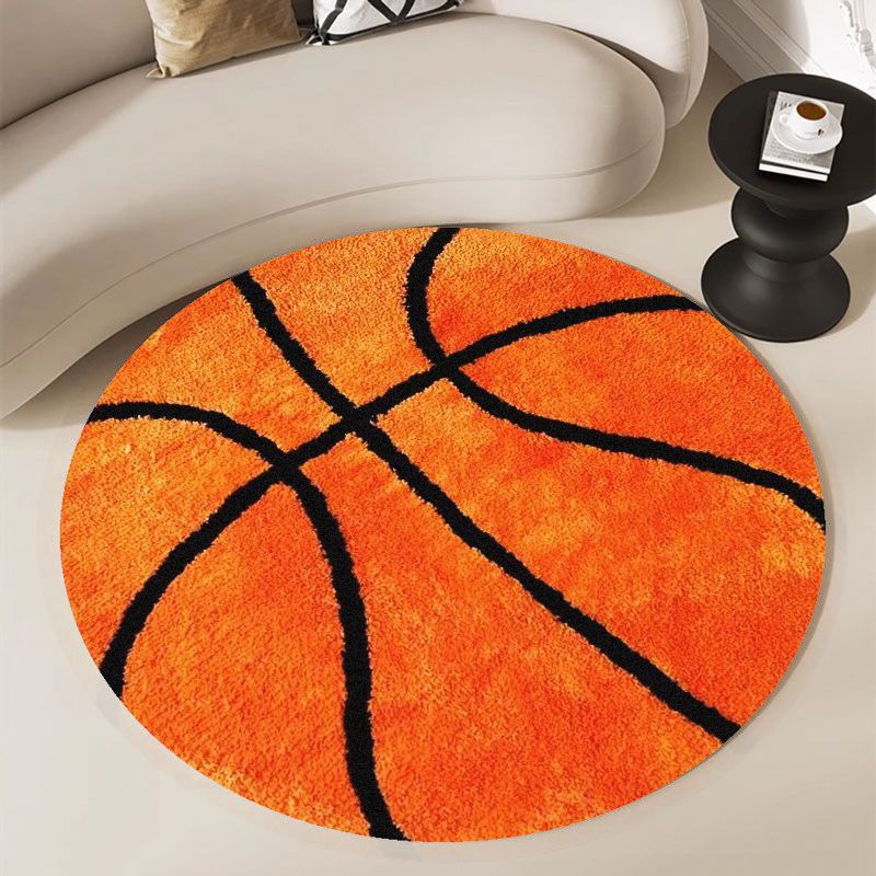 Basketball Pattern Round Rug F - Home Gym Aesthetic recension och pris