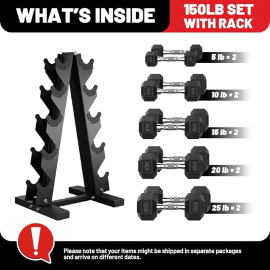 Hex Dumbbell Sets with Rack 60 - Hex Dumbbell Set recension och pris