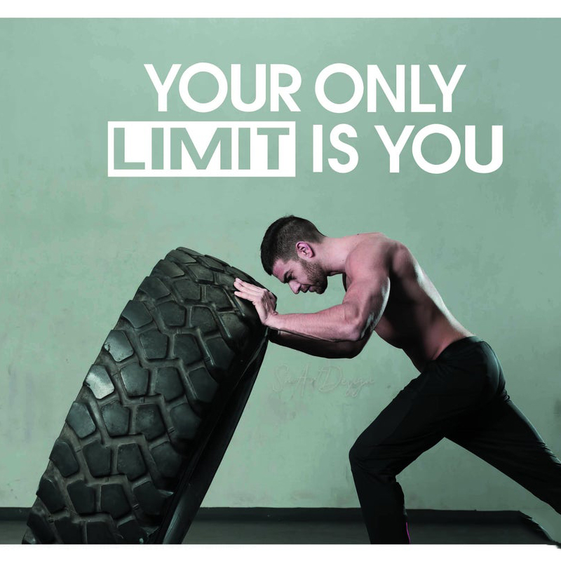 Your only limit is you - Wall  - Home Gym Aesthetic recension och pris