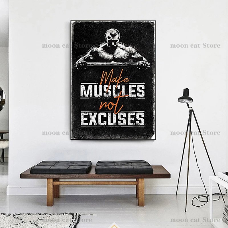Fitness Sports Poster Bodybuil - Home Gym Quotes recension och pris